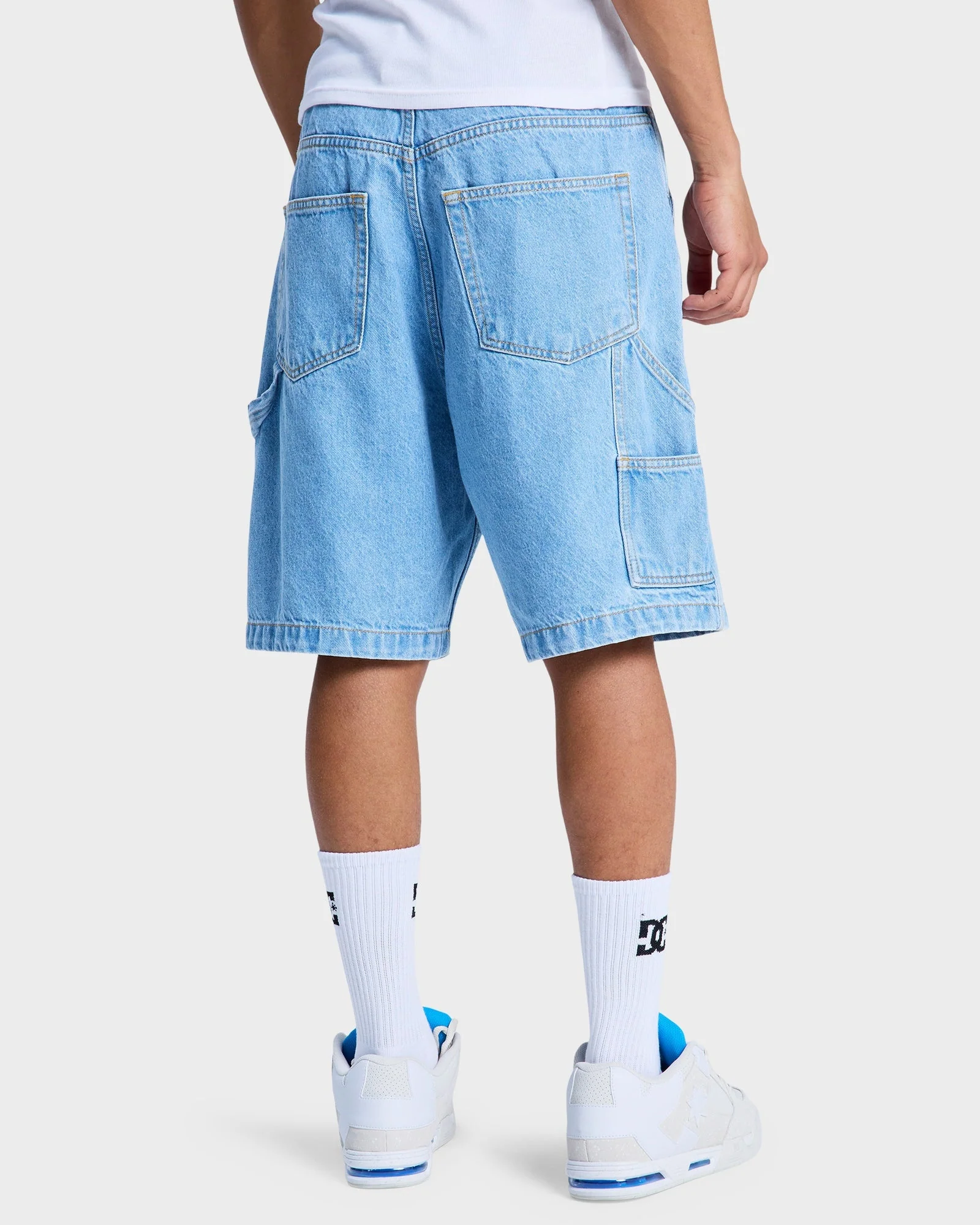 Mens Baggy Denim Carpenter Shorts - Image 2