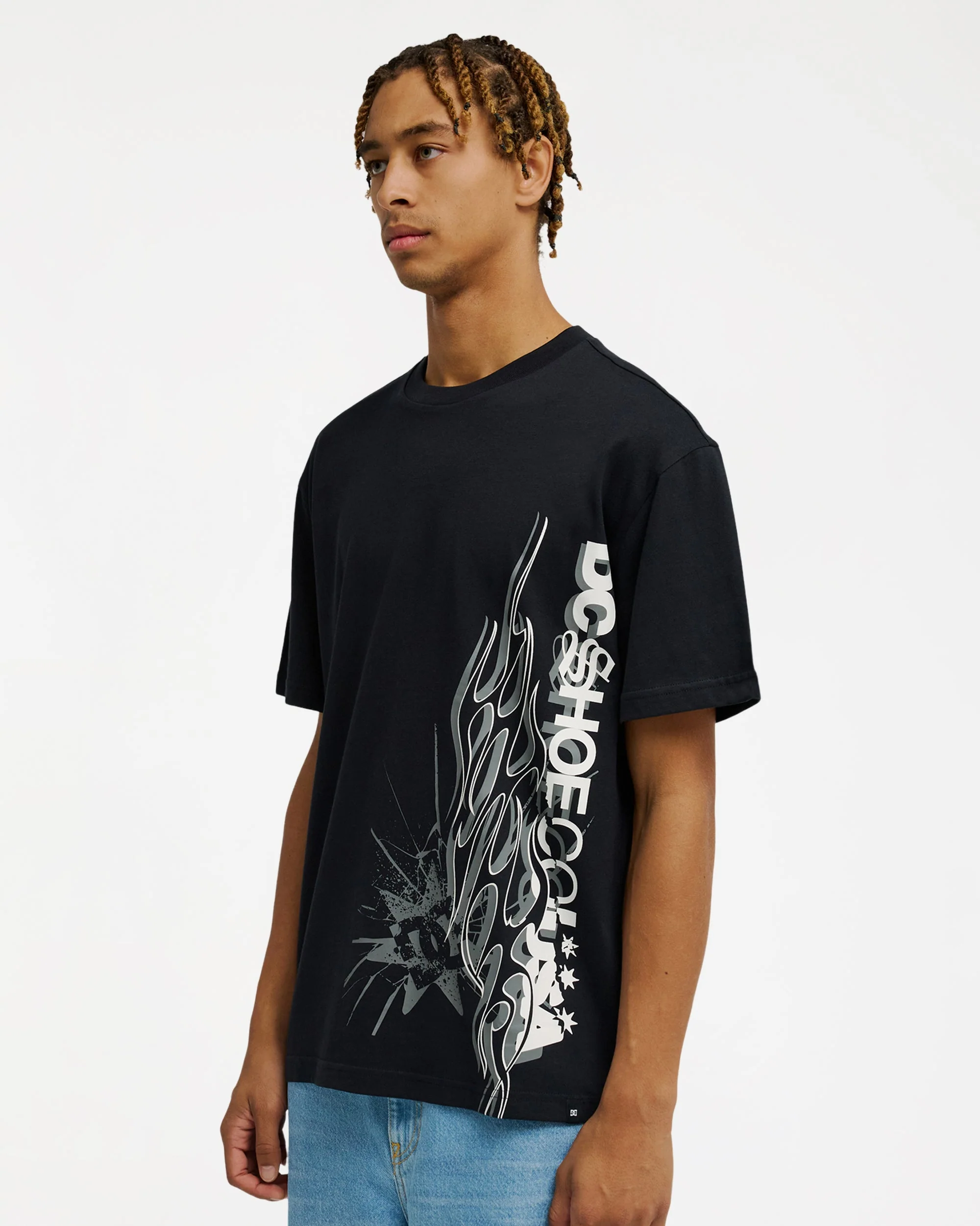 Mens Dc Side Flame T-Shirt - Image 3