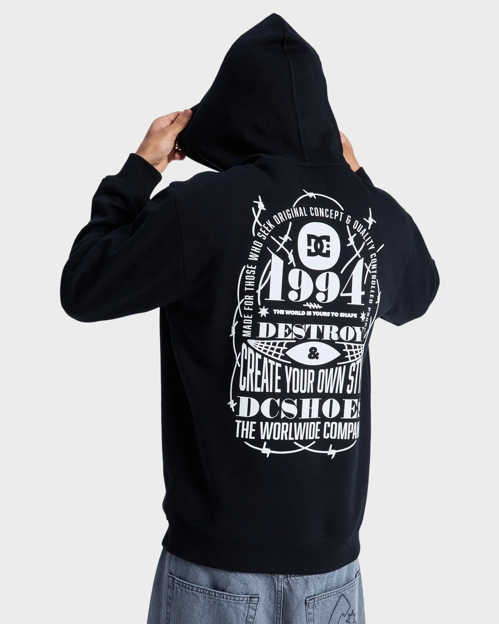 Mens Shaped Destroy Pullover Hoodie - Image 2